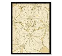 Artery8 Owen Jones Framed Wall Art Leaves From Nature No 1 Vintage Botanical - A3 Size