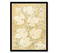 Artery8 Owen Jones Framed Wall Art Leaves From Nature No 2 Vintage Botanical in Beige | Size: A3 Artery8 Beige A3
