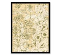 Artery8 Owen Jones Framed Wall Art Leaves From Nature No 9 Vintage Botanical in Beige | Size: A3 Artery8 Beige A3