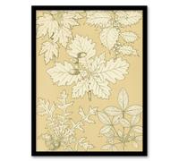 Artery8 Owen Jones Framed Wall Art Oak Leaves & Acorns Vintage Botanical in Beige | Size: A3 Artery8 Beige A3