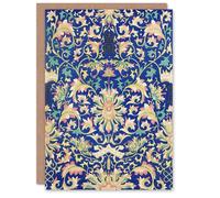 Artery8 Owen Jones Ornamental Chinese Floral Pattern Personalised Art Greeting Card