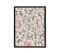 Artery8 Owen Jones Ornamental Flower Filigree Pattern Black Framed Canvas Wall Art Print 24x32