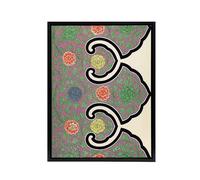 Artery8 Owen Jones Ornamental Flower Motif Pattern Black Framed Canvas Wall Art Print 24x32