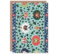 Artery8 Owen Jones Vibrant Chinese Floral Pattern Art Greeting Card Artery8 Multicolor