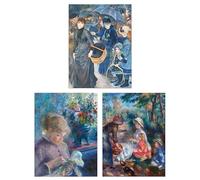 Artery8 Pack of 3 A4 Pierre-Auguste Renoir Impressionist Painting Unframed Wall Art Living Room Prints Set