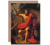Artery8 Painting Allegory Biblical Mengs St John Baptist Preaching Greetings Card Artery8 Multicolor