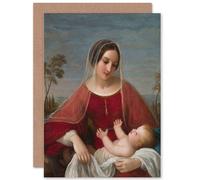 Artery8 Painting Allegory Biblical Schiavoni Madonna & Child Greetings Card Artery8 Multicolor