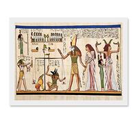 Artery8 Painting Ancient Egyptian Heiroglyphics Horus Thoth Anubis Mural A4 Artwork Framed Wall Art Print