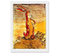 Painting Book Cover Williams Velveteen Rabbit Nicholson Artwork Framed Wall Art Print A4 Artery8 White One Size