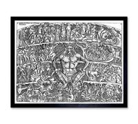 Artery8 Painting Book Divine Comedy Dante Botticelli Inferno Framed Wall Art Print