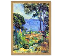 Artery8 Painting Cezanne Landscape View of L'Estaque and Chateaux d'If Artwork Framed Wall Art Print A4