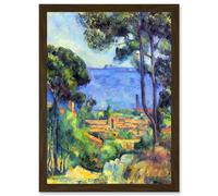 Artery8 Painting Cezanne Landscape View of L'Estaque and Chateaux d'If Artwork Framed Wall Art Print A4