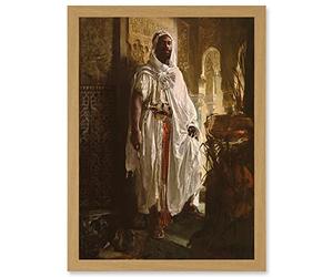 Artery8 Painting Charlemont The Moorish Chief Artwork Framed Wall Art Print A4