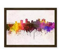 Artery8 Painting Cityscape New Orleans Skyline Paint Splash Artwork Framed Wall Art Print A4
