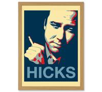 Artery8 Painting Comedy Hero William Melvin Bill Hicks Hope Style Artwork Framed Wall Art Print A4 in Light Oak Artery8 Light Oak