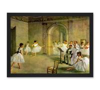 Artery8 Painting Degas Hall Opera Ballet Rue Peletier Dancers Artwork Framed Wall Art Print A4 in Black Artery8 Black