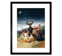 Artery8 Painting Fantasy Landscape Goya Witches Sabbath 12x16" Framed Art | Size: W12" x H16" Artery8 Multicolor W12" x H16"