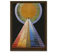 Painting Hilma Af Klint 1907 Altarpiece No 1 Group A4 Artwork Framed Wall Art Print Artery8 Brown One Size