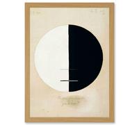 Painting Hilma Af Klint 1920 Buddhas Standpoint Earthly Life Abstract Artwork Framed Wall Art Print A4 Artery8 Light Oak One Size