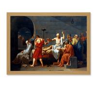 Artery8 Painting Historic Study Greece David Death Socrates A4 Artwork Framed Wall Art Print