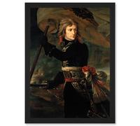 Wee Blue Coo Painting Portrait Antoine Jean Gros Napoleon Bonaparte Pont D'Arcole Bridge Emperor France Artwork Framed Wall Art Print A4