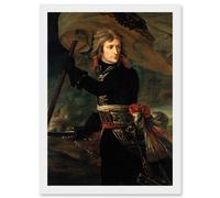 Wee Blue Coo Painting Portrait Antoine Jean Gros Napoleon Bonaparte Pont D'Arcole Bridge Emperor France Artwork Framed Wall Art Print A4