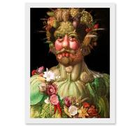 Wee Blue Coo Painting Portrait Arcimboldo Rudolf II Habsburg Vertumnus Vegetables Artwork Framed Wall Art Print A4
