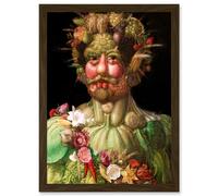 Wee Blue Coo Painting Portrait Arcimboldo Rudolf II Habsburg Vertumnus Vegetables Artwork Framed Wall Art Print A4