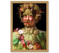 Wee Blue Coo Painting Portrait Arcimboldo Rudolf II Habsburg Vertumnus Vegetables Artwork Framed Wall Art Print A4