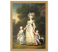 Artery8 Painting Portrait Doomed Queen Marie Antoinette Children France Artwork Framed Wall Art Print A4