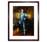 Artery8 Painting Portrait Study 1770 Thomas Gainsborough Blue Boy Artwork Framed Wall Art Print 12X16 Inch in Brown Artery8 Brown