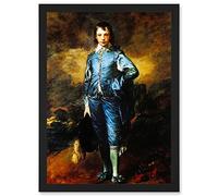 Artery8 Painting Portrait Study Gainsborough Blue Boy A4 Artwork Framed Wall Art Print