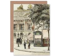 Wee Blue Coo CARD GREETING GIFT PAINTING VINTAGE CITYSCAPE PARIS PLACE DE L'OPERA