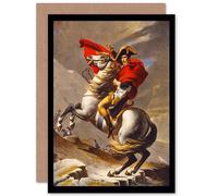Artery8 Paintings Portrait Napoleon Bonaparte Emperor France Greetings Card in Brown Artery8 Brown