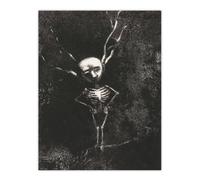 Artery8 Pale Figure in Maze of Branches Redon Vintage Wall Art Print Poster in Grey | Size: W24" x H32" Artery8 Grey W24" x H32"
