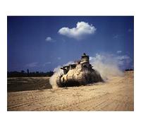 Artery8 Palmer WWII US Army Tank M3 In Action Fort Knox Premium Wall Art Canvas Print 18X24 Inch
