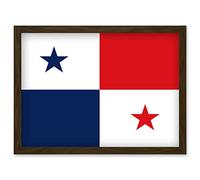 Artery8 Panama National Flag Patriotic Vexillology World Flags Country Region Poster Artwork Framed Wall Art Print A4