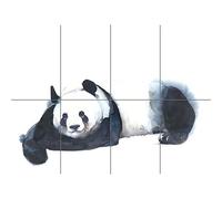 Artery8 Panda Resting Watercolour XL Giant Panel Poster (8 Sections)