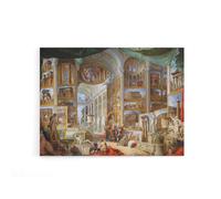 Artery8 Panini Ancient Rome Classical Antiquities Canvas Wall Art Print | Size: W12" x H16" Artery8 Multicolor W12" x H16"