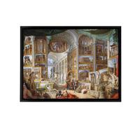 Artery8 Panini Ancient Rome Classical Antiquities Framed Canvas Wall Art Print | Size: W24" x H32" Artery8 Multicolor W24" x H32"