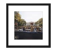 Artery8 Parade JFK Kennedy Emperor Haile Selassie Photo 8X8 Inch Square Wooden Framed Wall Art Print Picture with Mount in Black Artery8 Black