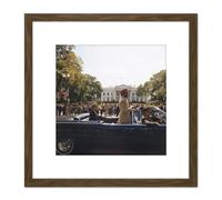 Artery8 Parade JFK Kennedy Emperor Haile Selassie Photo 8X8 Inch Square Wooden Framed Wall Art Print Picture with Mount in Brown Artery8 Brown