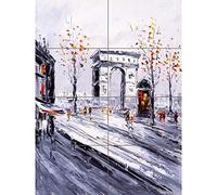 Artery8 Parisian Cityscape Painting XL Giant Panel Poster (8 Sections)