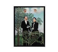 Artery8 Past & Present Philosophical Thought Rousseau Framed Canvas Wall Art | Size: W12" x H16" Artery8 Multicolor W12" x H16"