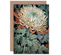 Artery8 Pastel Chrysanthemum Flower Bloom for Wife Her Mum Sister Daughter Mom Gran Nan Birthday Thank You Valentines Day Blank Art Greeting Card