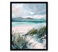 Artery8 Path to Luskentyre Beach Isle of Harris Scotland Bedroom Artwork Framed Wall Art Print A4