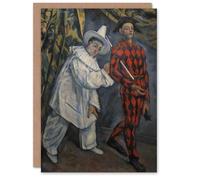 Artery8 Paul Cezanne Art Card Mardi Gras Pierrot Clown and Harlequin