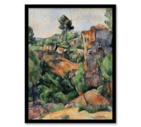 Artery8 Paul Cezanne Framed Wall Art Print Bibemus Quarry Cubist Landscape - A4 Size