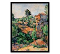 Artery8 Paul Cezanne Framed Wall Art Print Bibemus Quarry Cubist Landscape - A4 Size