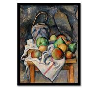 Artery8 Paul Cezanne Framed Wall Art Print Ginger Jar And Fruit Still Life - A3 Size